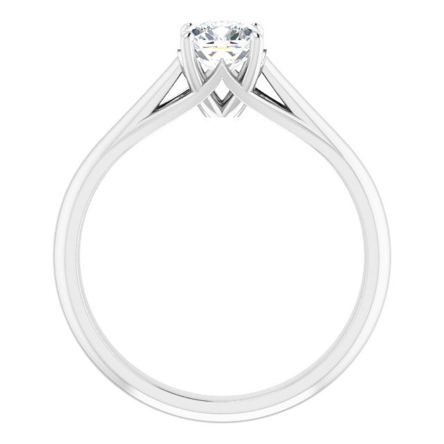Cushion Solitaire Engagement Ring Mounting