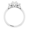 #122105:590 14K White 4 mm Princess Engagement Ring – Includes all Diamonds