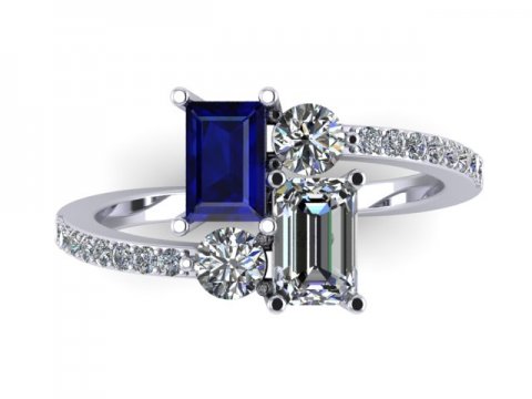 Collection Emerald-Diamond-And-Sapphire-Custom-Engagement-Ring