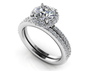 14K White Gold, Carat: 0.89 ct., Diamond Color: HI, Diamond Clarity: I-1