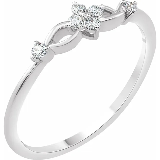 14K White 1/10 CTW Natural Diamond Promise Ring Item #: 653030:60002:P    Add to a data feed