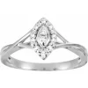 10K White .06 CTW Natural Diamond Promise Ring